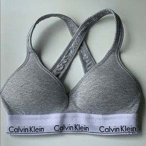 Calvin Klein padded bra extra small gray